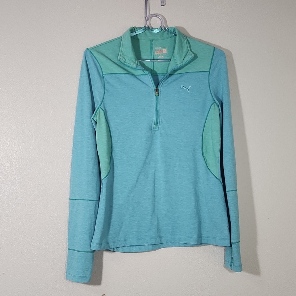 Puma Blue Green Track Jacket Size M